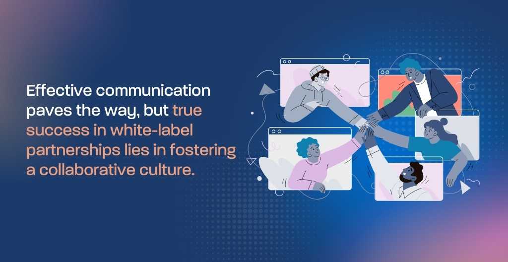 Communication and collaboration techniques in white-label partnerships